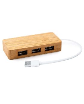 HUB USB din bambus